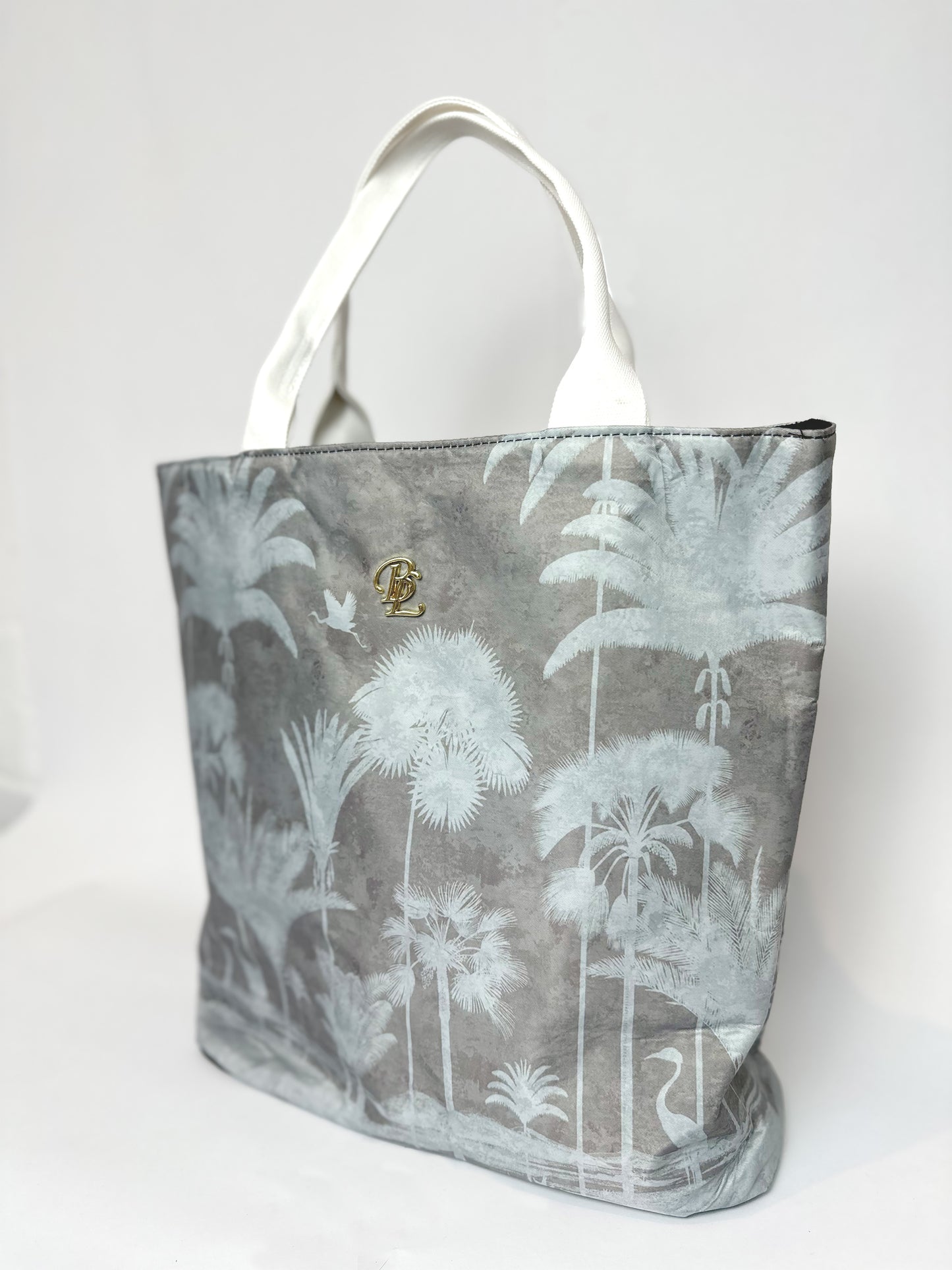 Shadow Palms Tote Beige