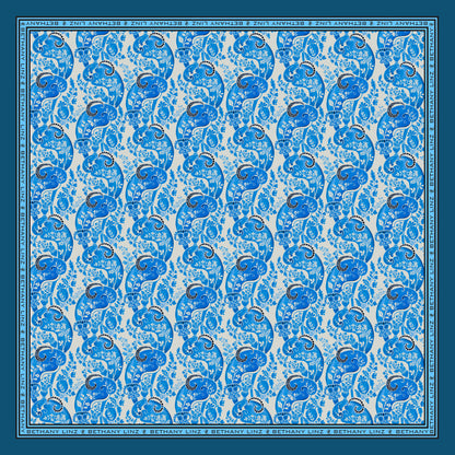 Blue Paisley Scarf