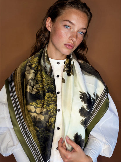 English Landscape Silk Scarf
