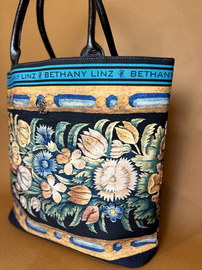 Floral Tapestry - Large Tote Bag