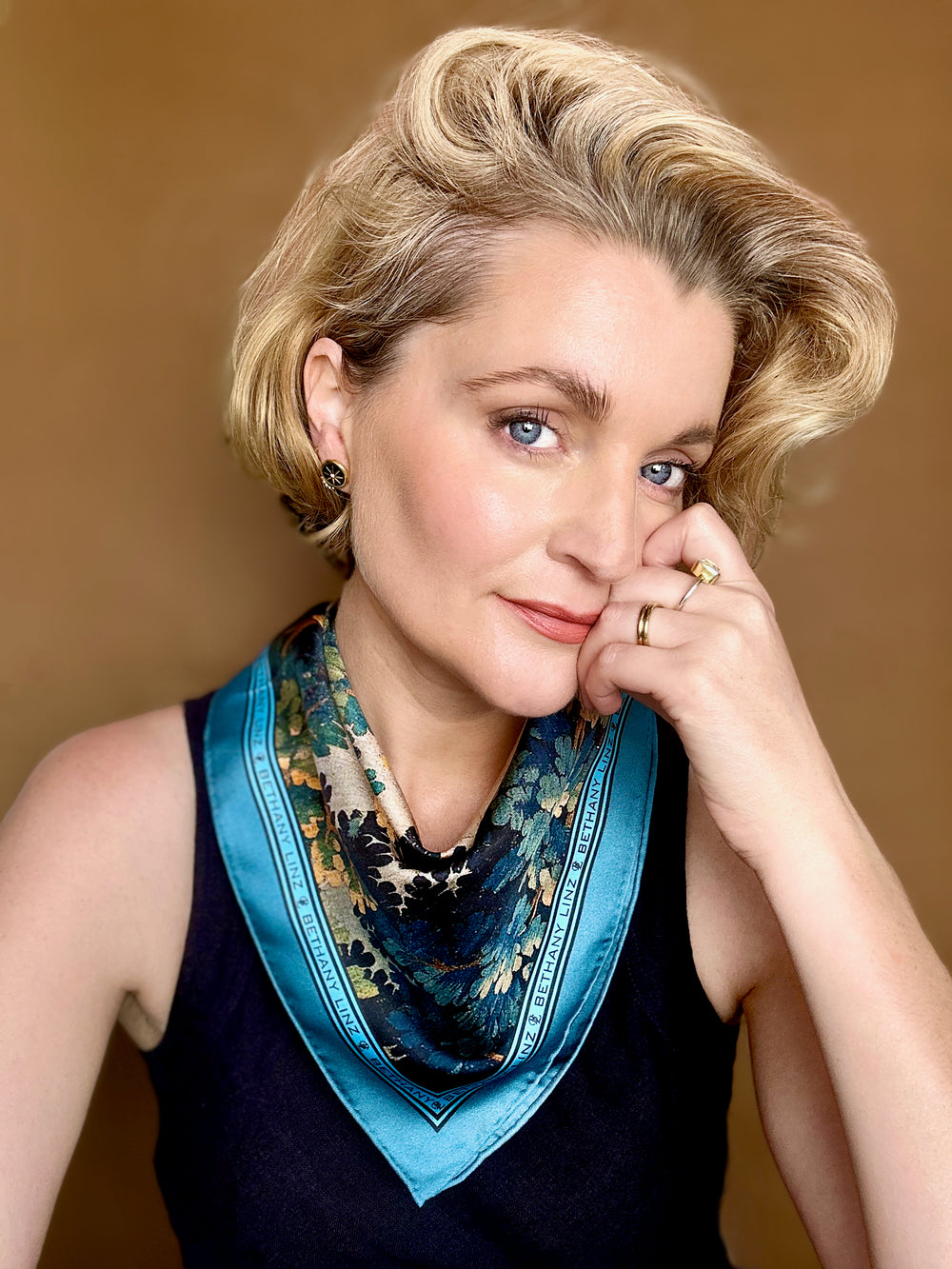 French Tapestry Scarf 50cm x 50cm- NEW