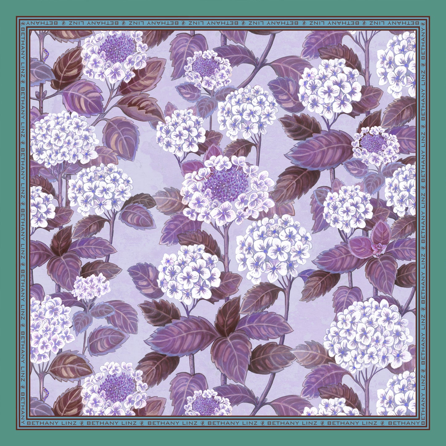 Hydrangea Silk Scarf-Mauve-BACK IN STOCK