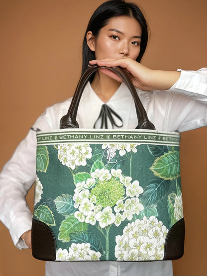 Green Hydrangea - Small Tote Bag