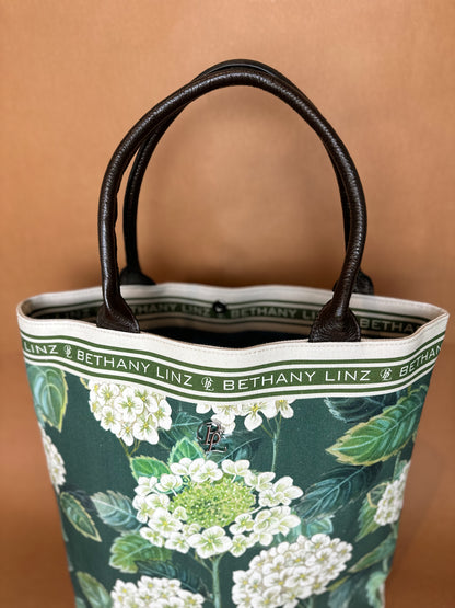 Green Hydrangea - Large Tote Bag