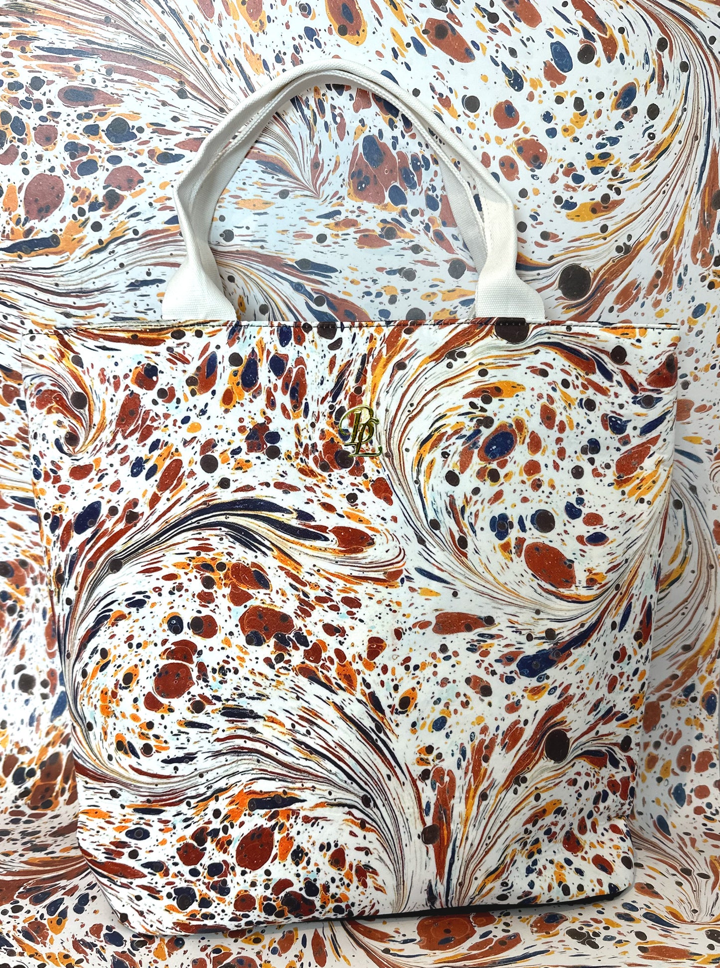 Marble Swirls Tote Bag