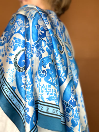 Blue Paisley Scarf