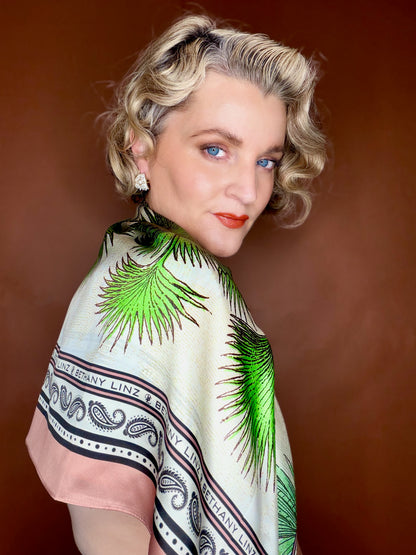 Palm Silk Scarf
