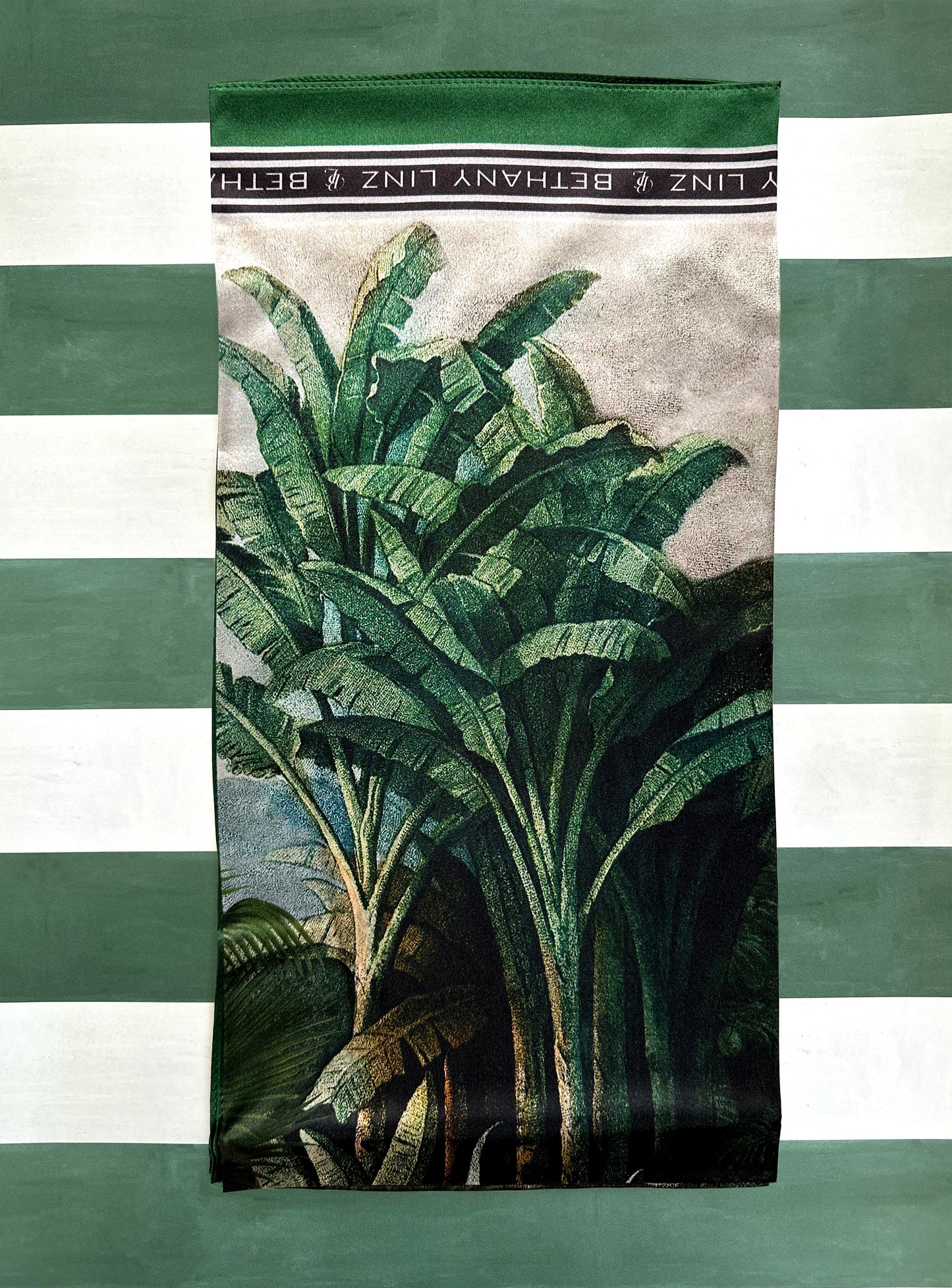 Palm Landscape Silk Scarf- BACK IN STOCK