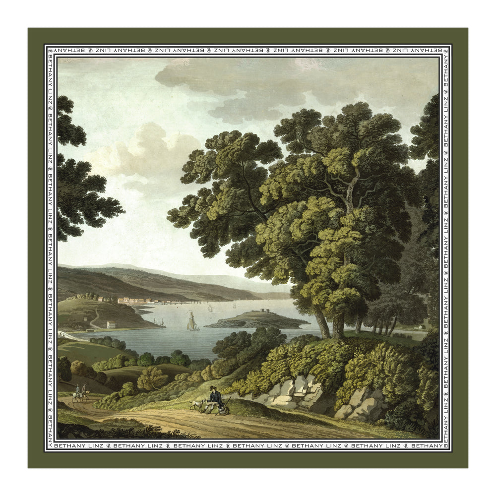 English Landscape Silk Scarf