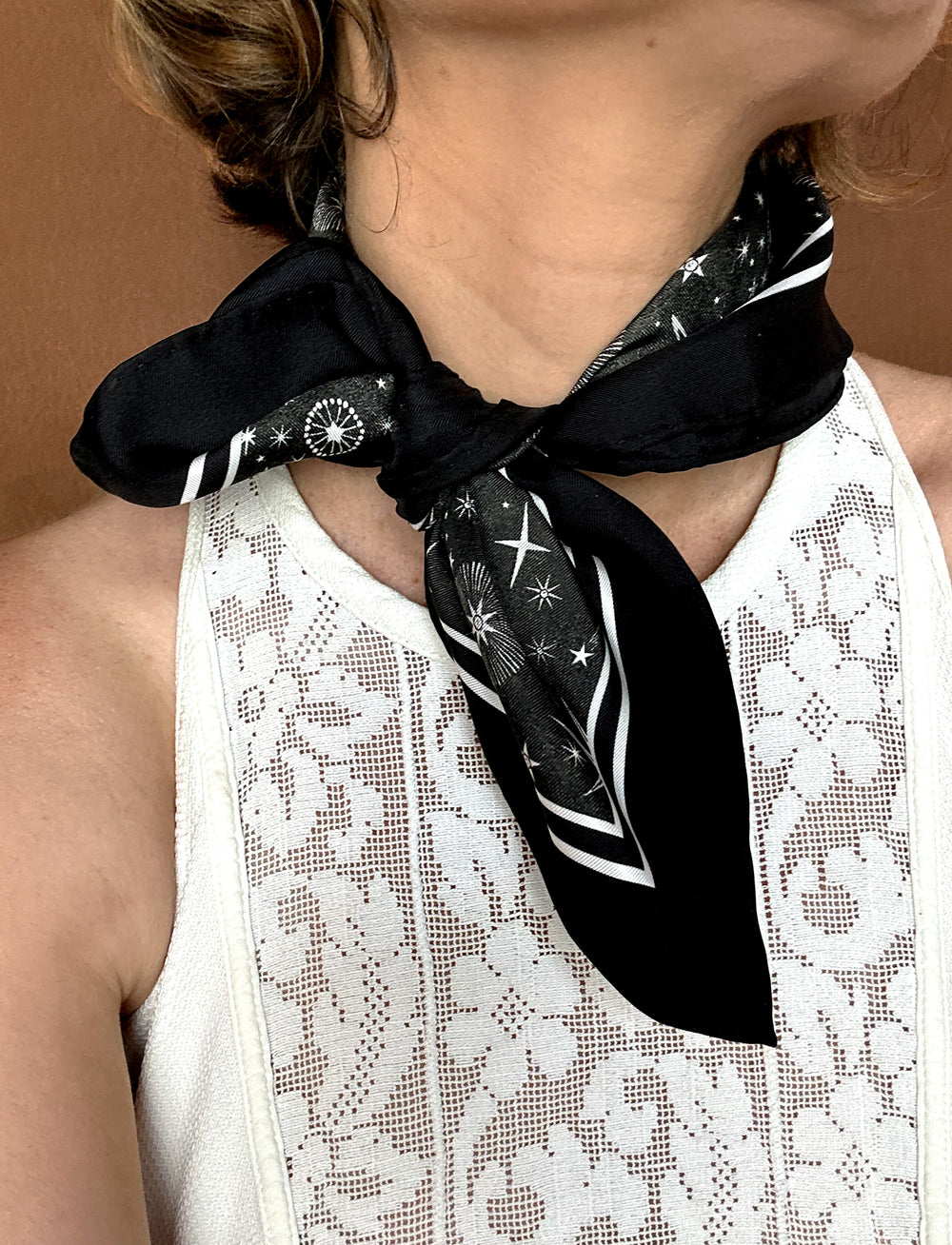 The Milky Way Silk Twill Scarf Small