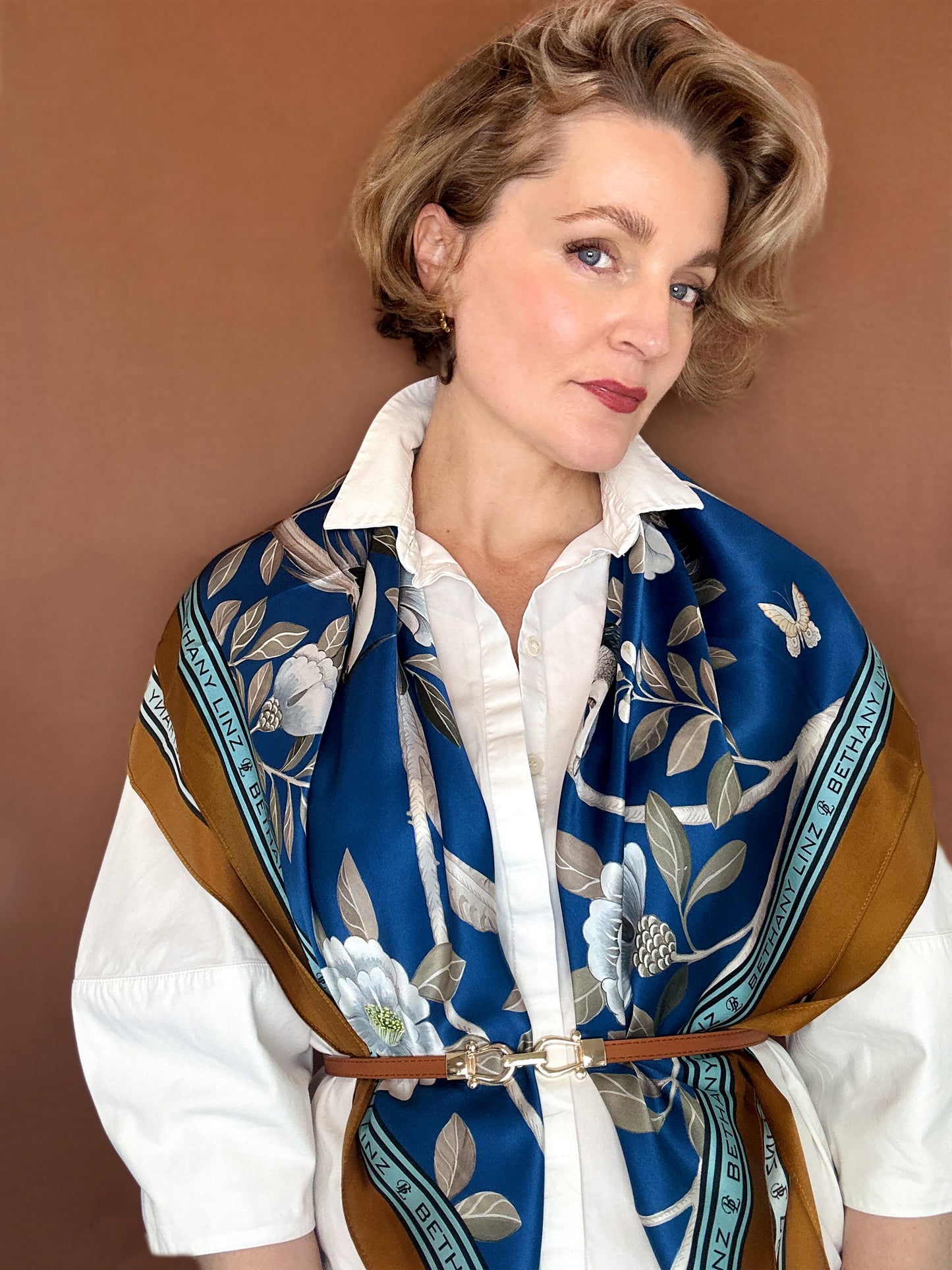 Camellia Silk Scarf