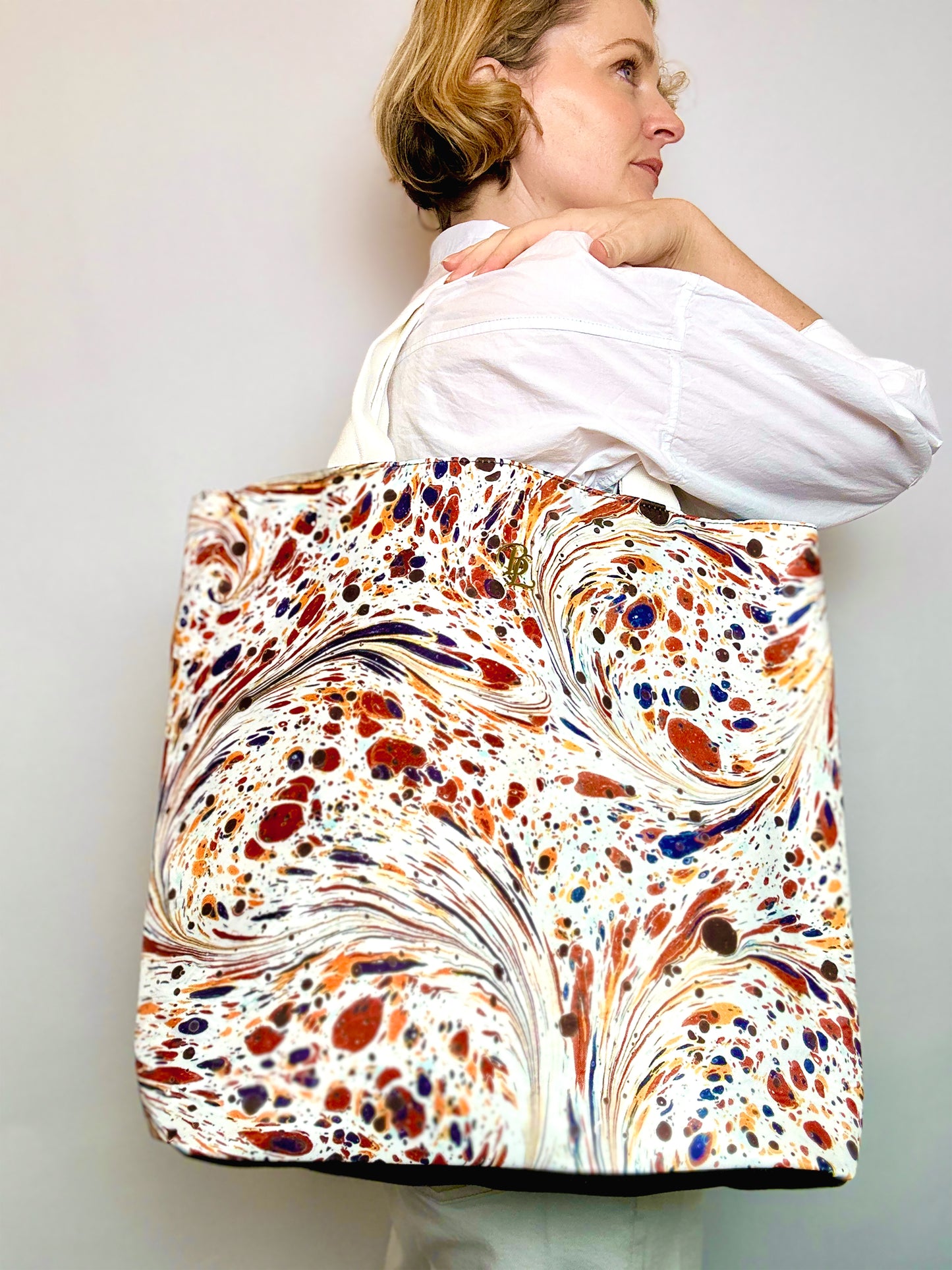 Marble Swirls Tote Bag