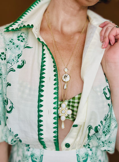 Southern Cross Pendant- White Turquoise