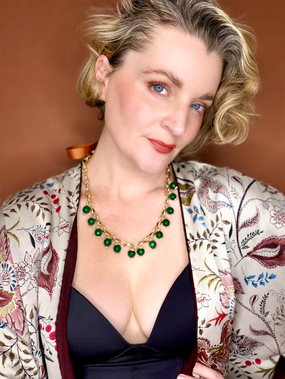 Bow Necklace- Green
