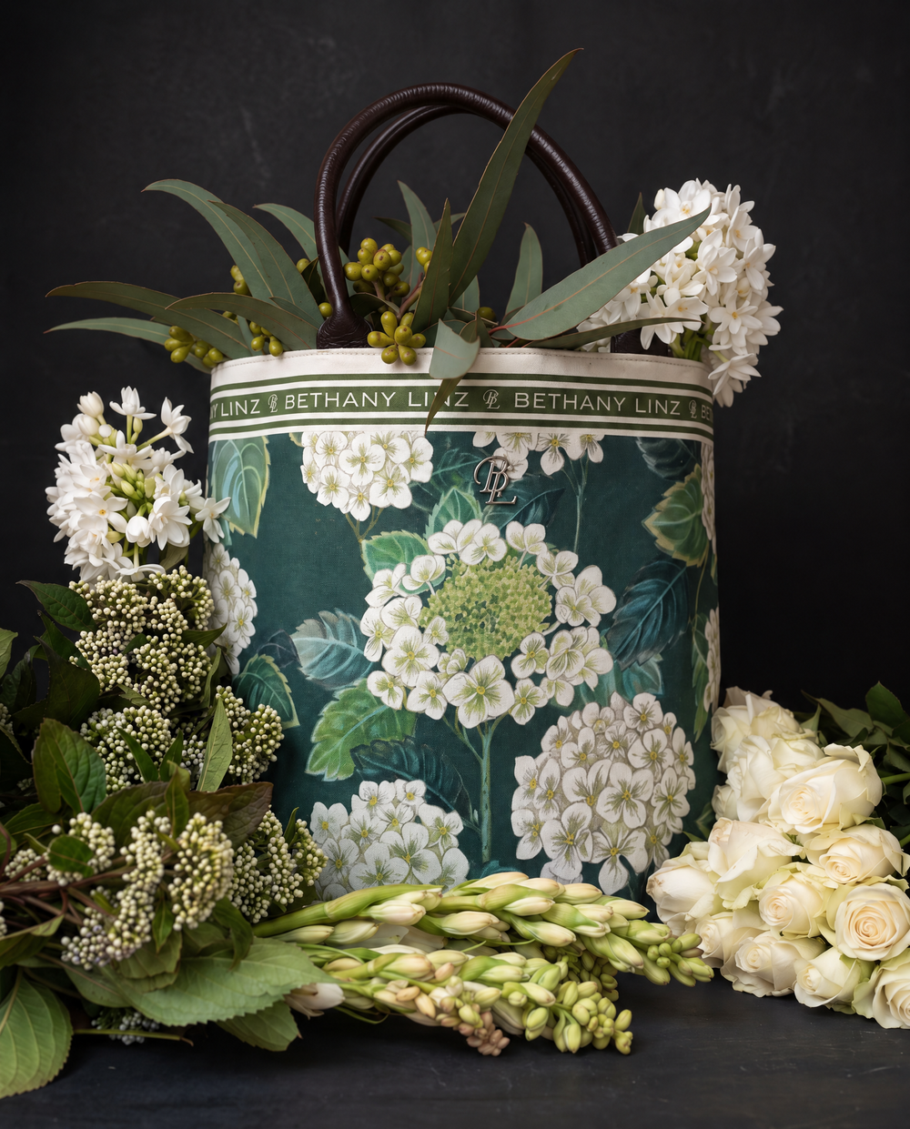 Green Hydrangea - Large Tote Bag