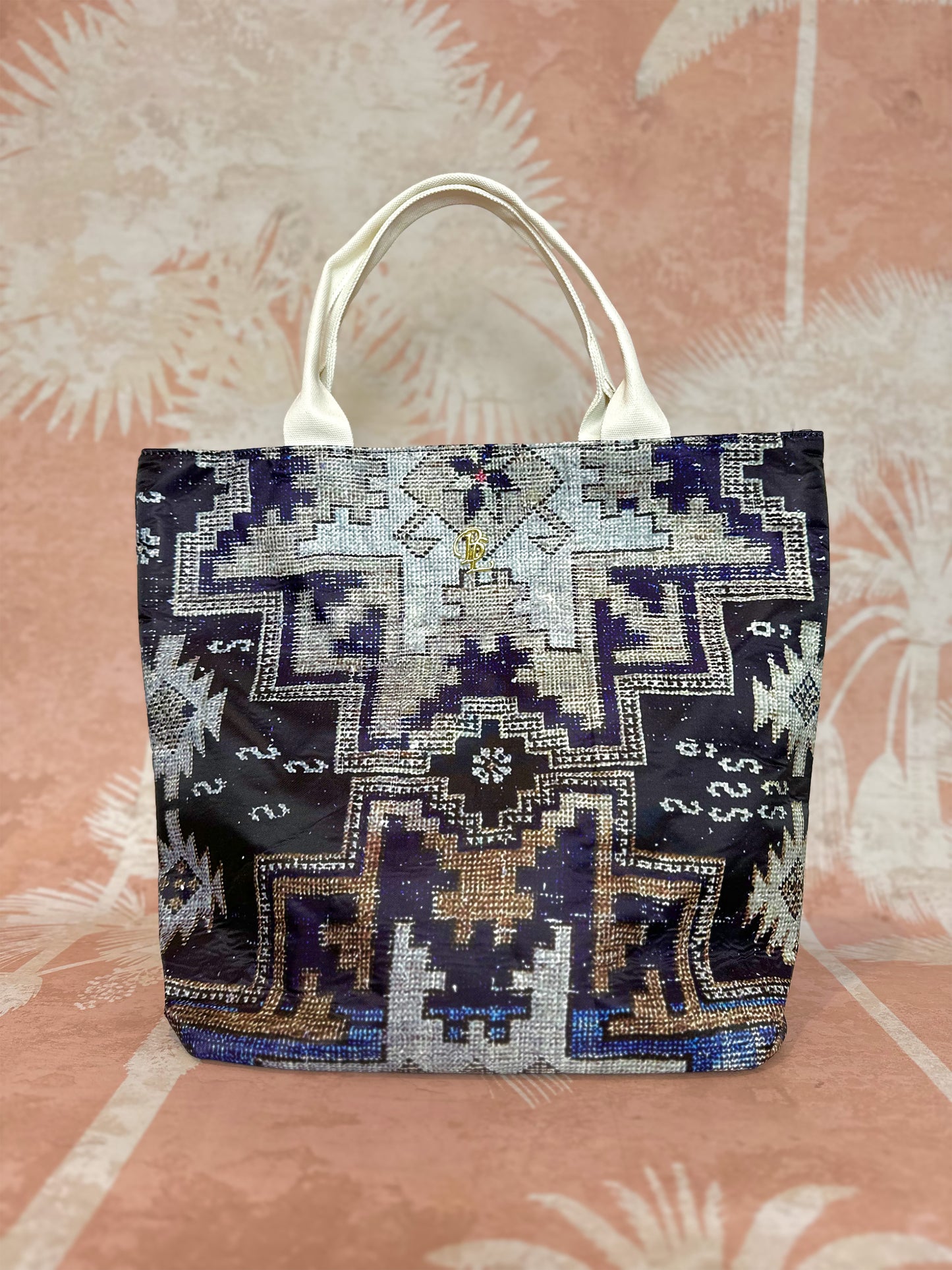 carpet tote bag, Bethany Linz fashion accessory