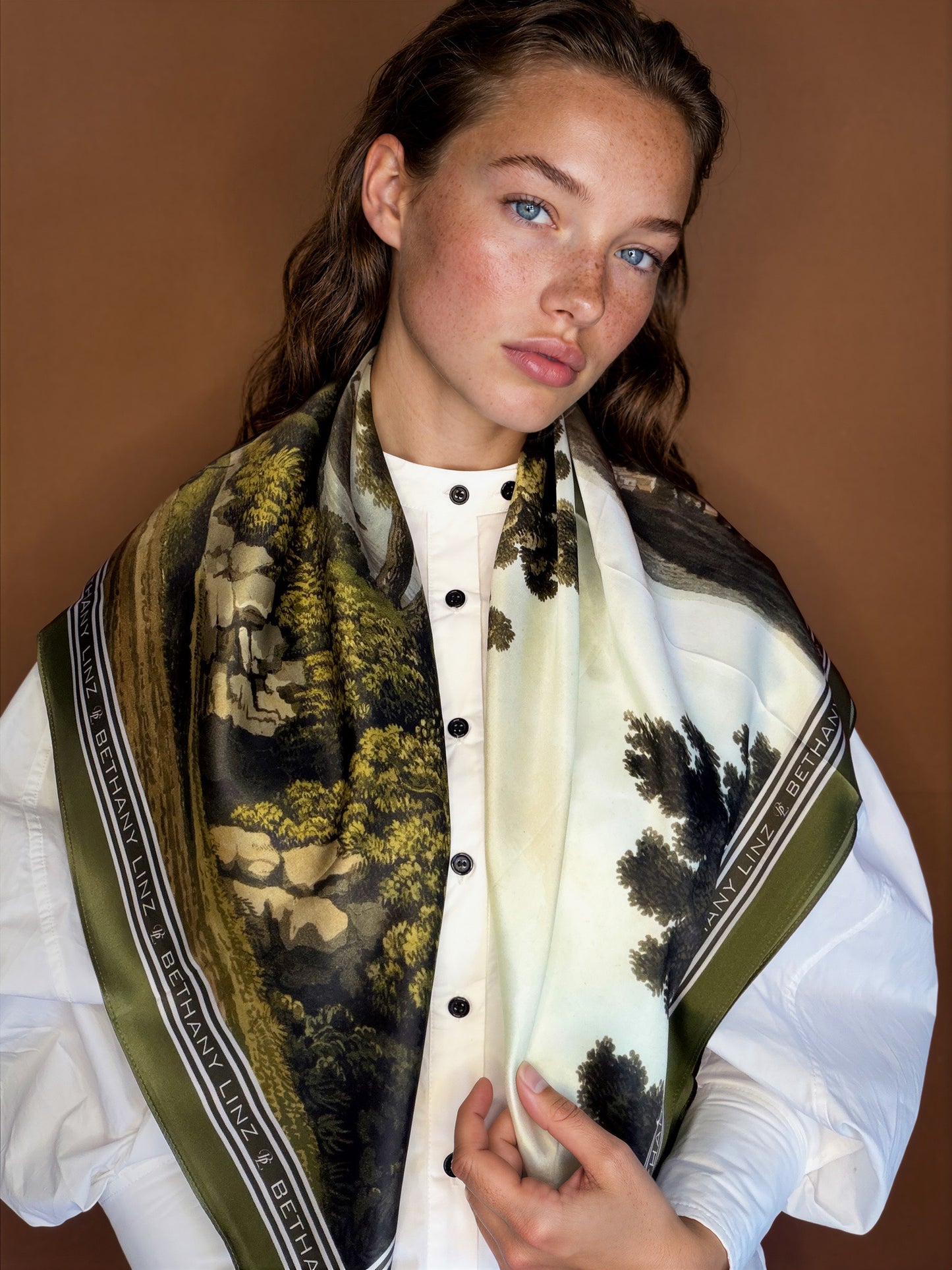 English Landscape Silk Scarf
