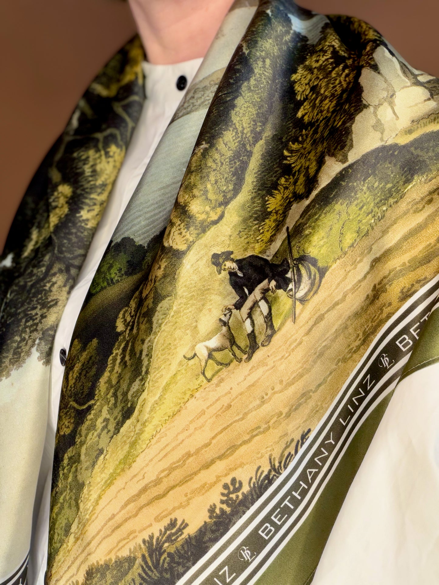 English Landscape Silk Scarf