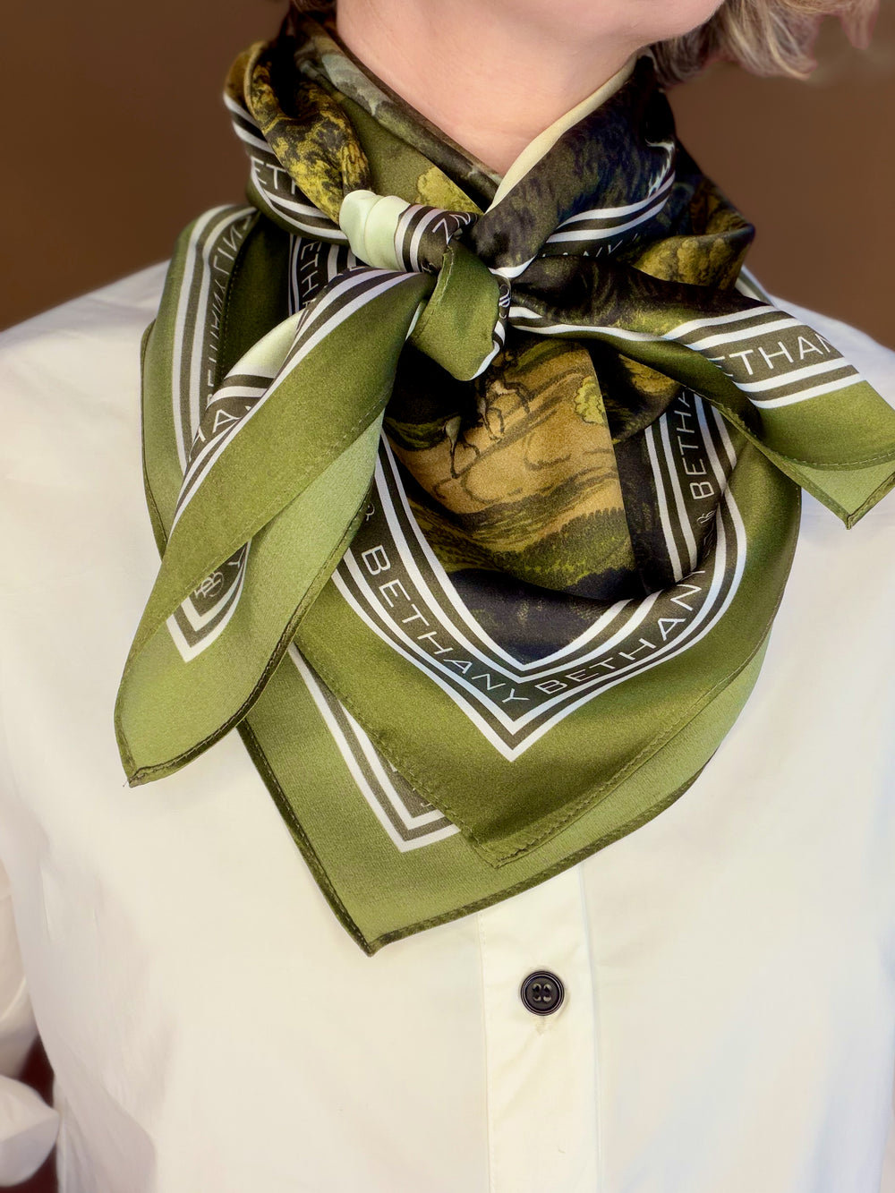 English Landscape Silk Scarf
