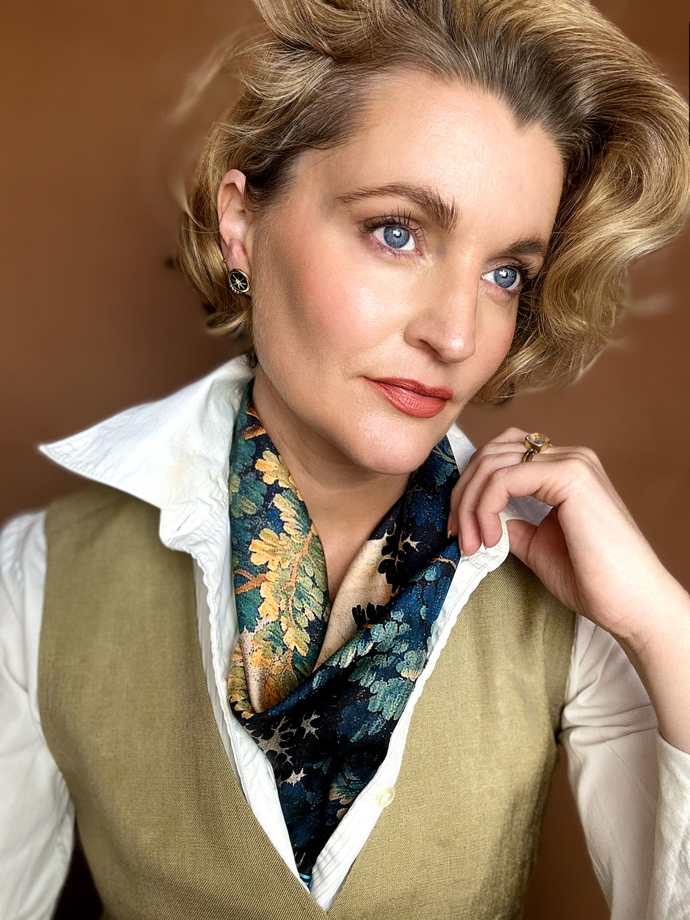 French Tapestry Scarf 50cm x 50cm- NEW