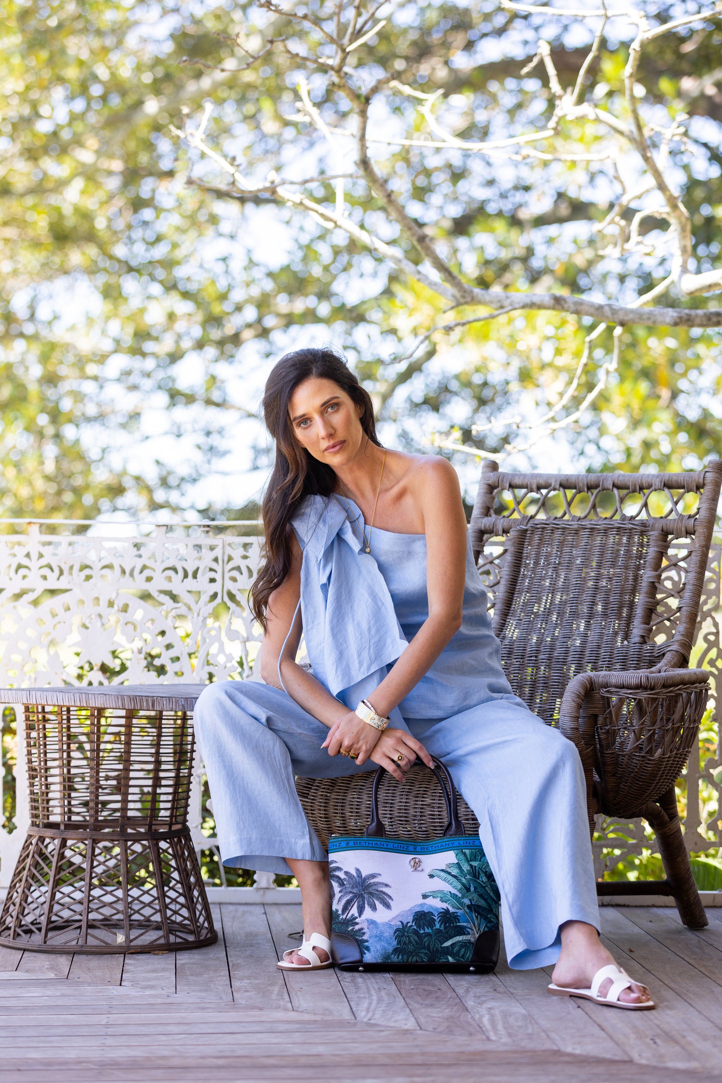 Palm Landscape- Small Tote