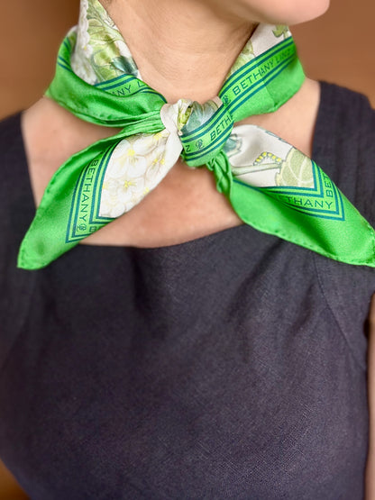 Summer Hydrangea Scarf 50cm x 50cm - NEW