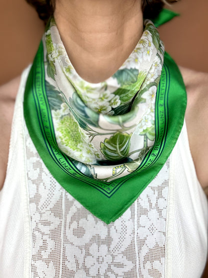 Summer Hydrangea Scarf 50cm x 50cm - NEW