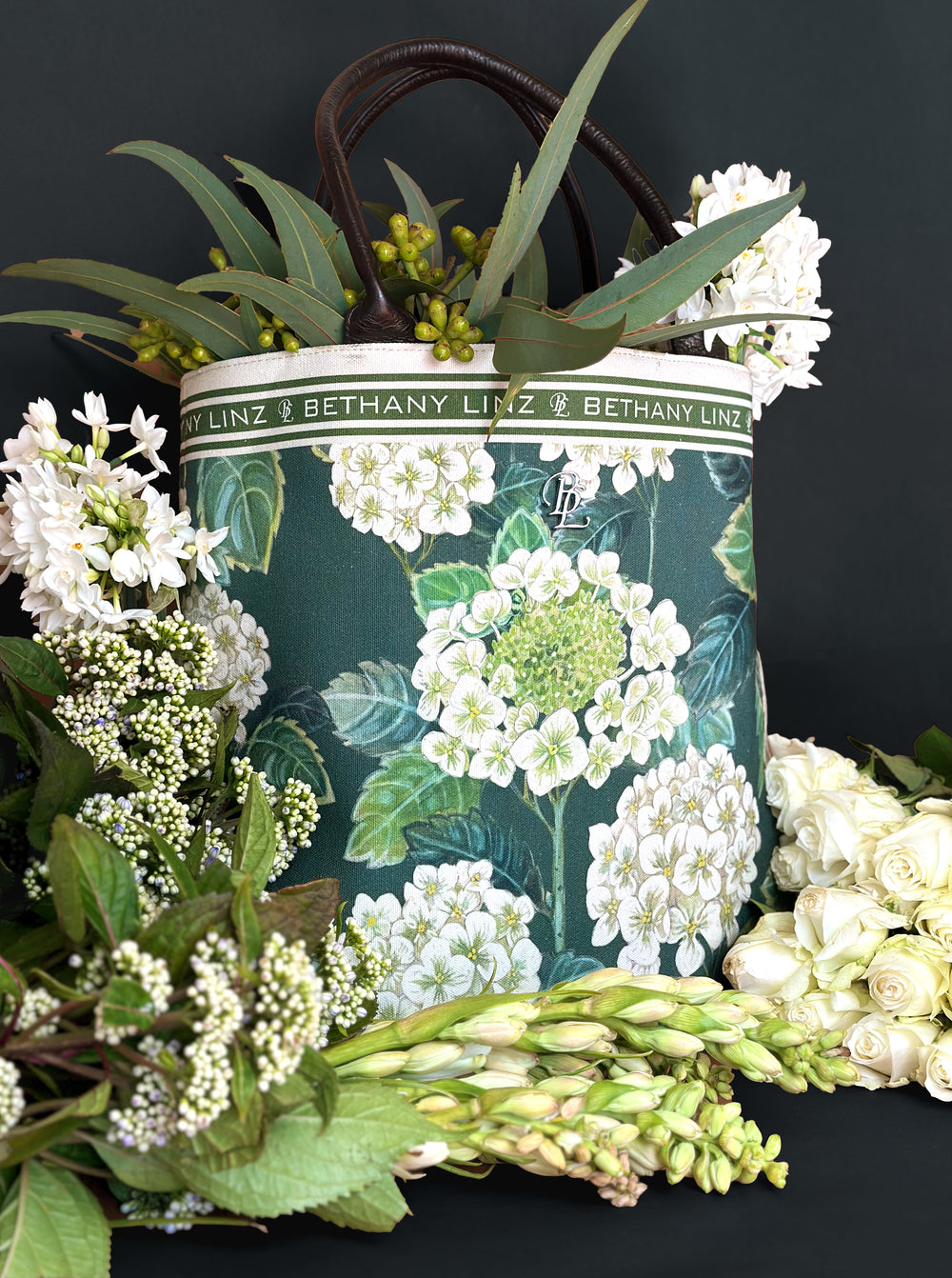 Green Hydrangea - Large Tote Bag