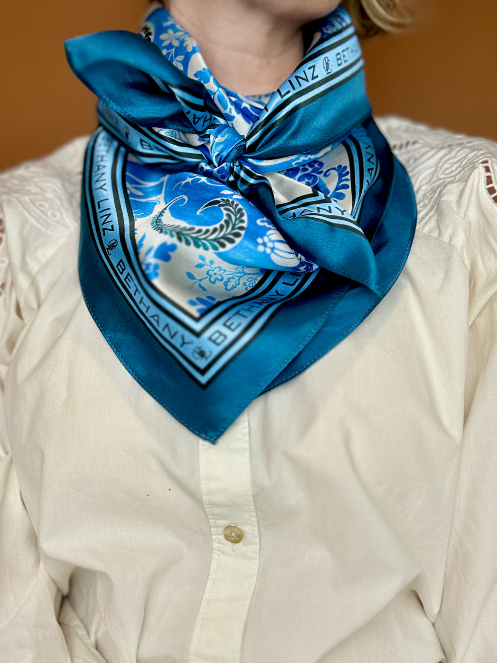 Blue Paisley Scarf