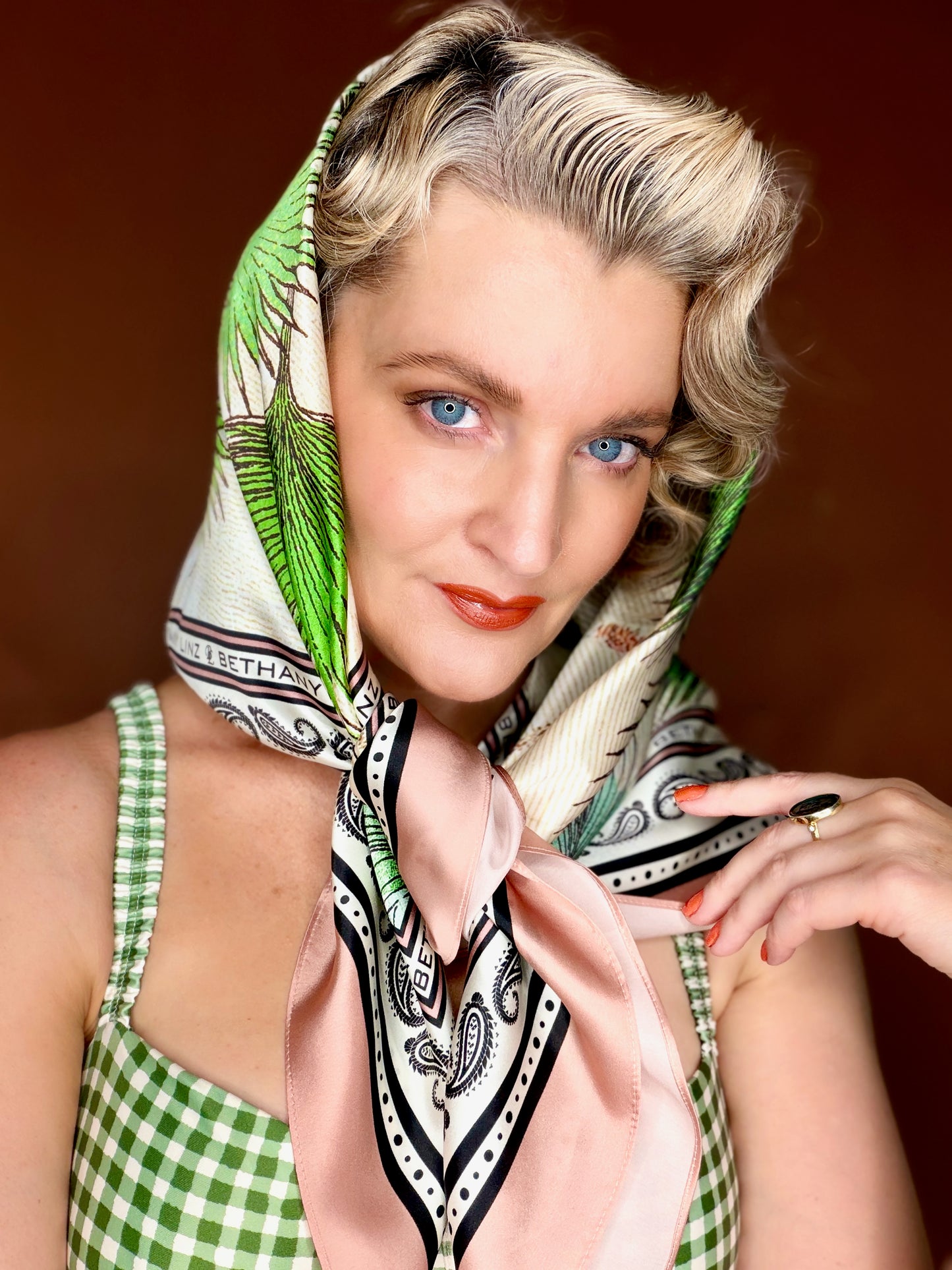 Palm Silk Scarf