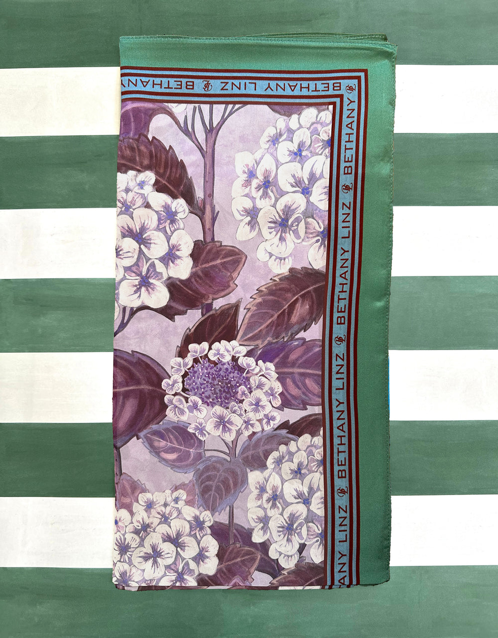 Mauve Hydrangea Silk Scarf