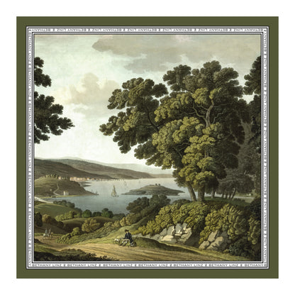 English Landscape Silk Scarf