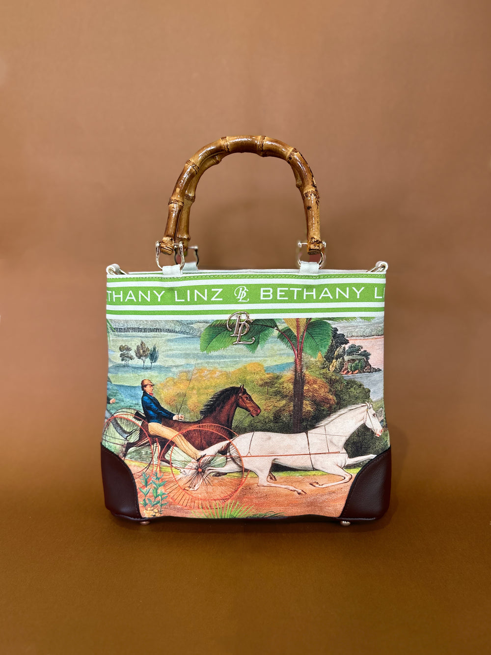 The Race - Small Tote with Bamboo Handles