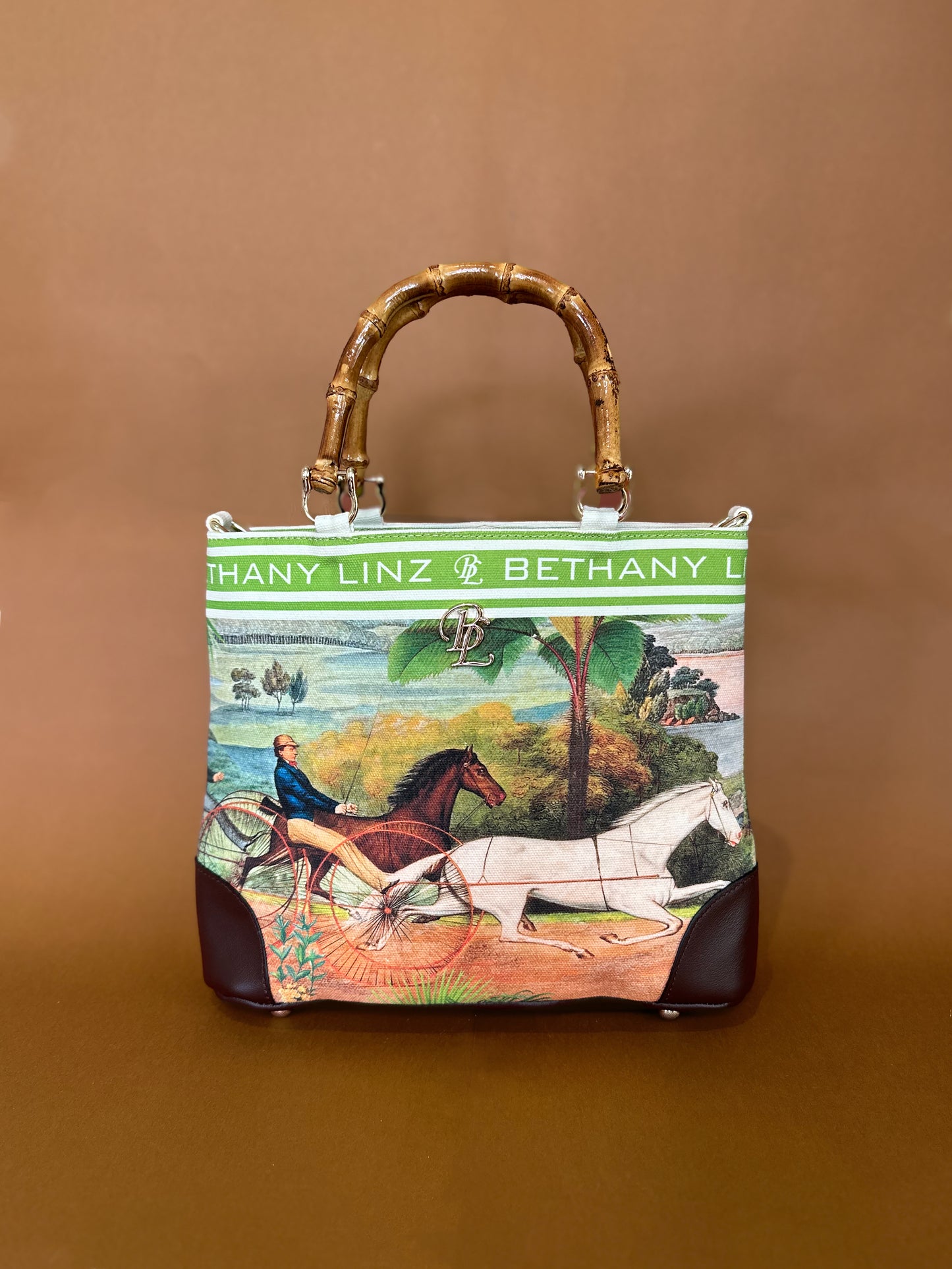 The Race - Small Tote with Bamboo Handles