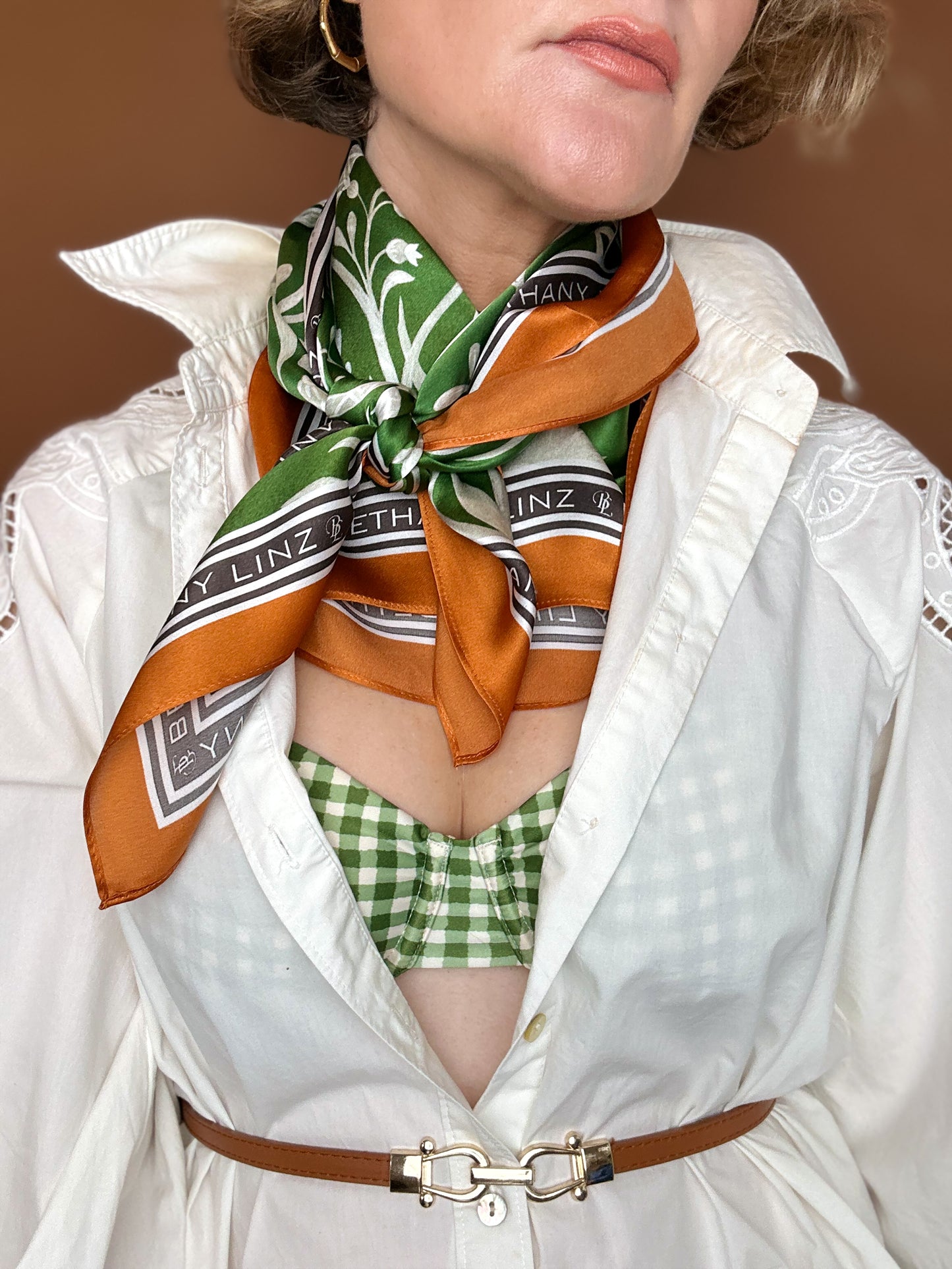 Tropicana Green Silk Scarf- New!