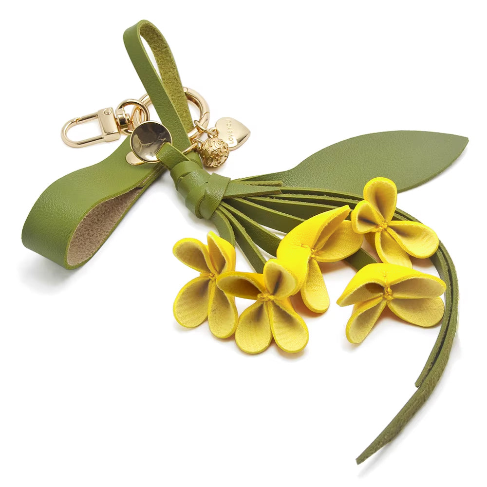 Orchid Flower Bag Accessory- Yellow