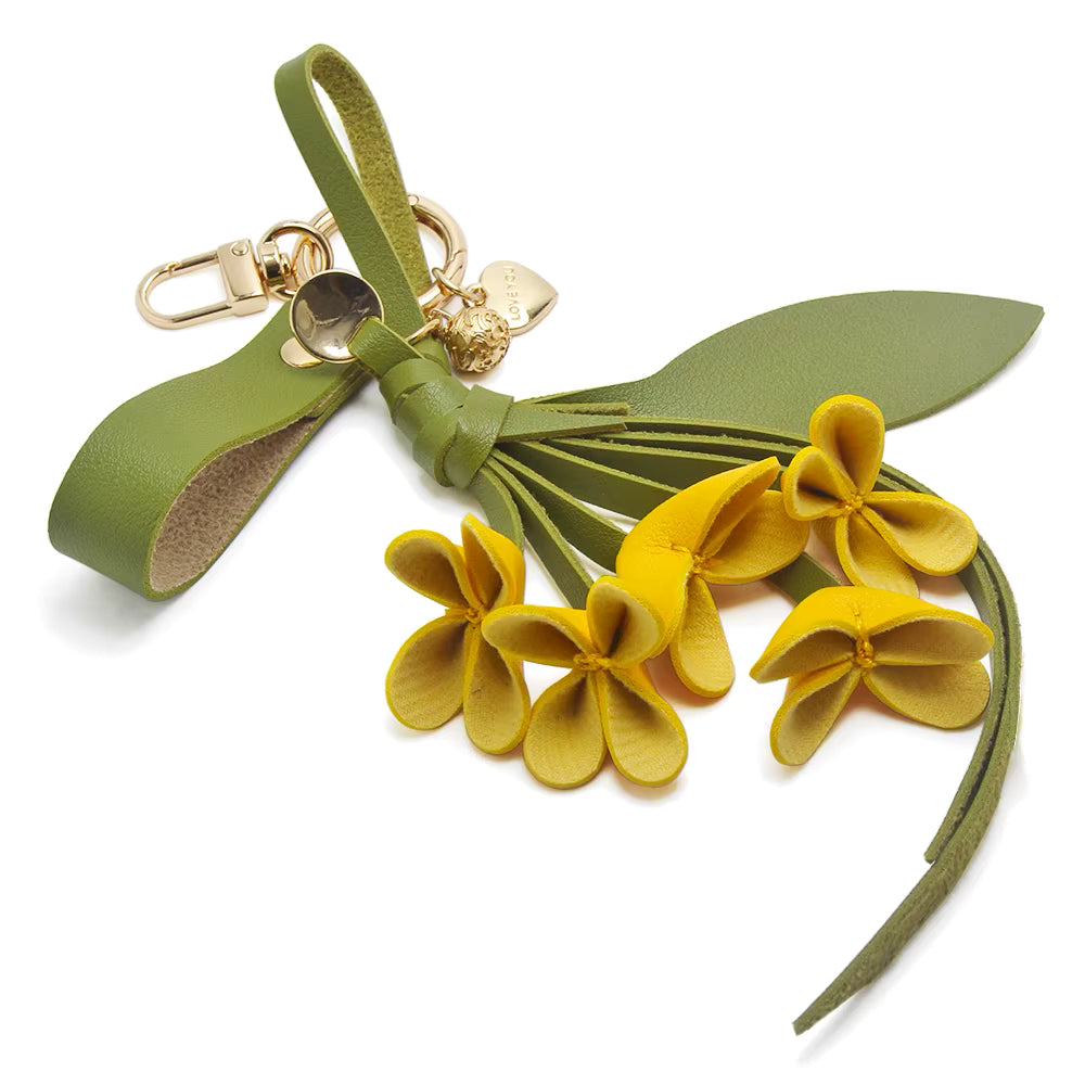 Orchid Flower Bag Accessory- Yellow