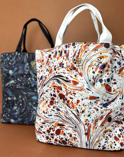 Marble Swirls Tote Bag