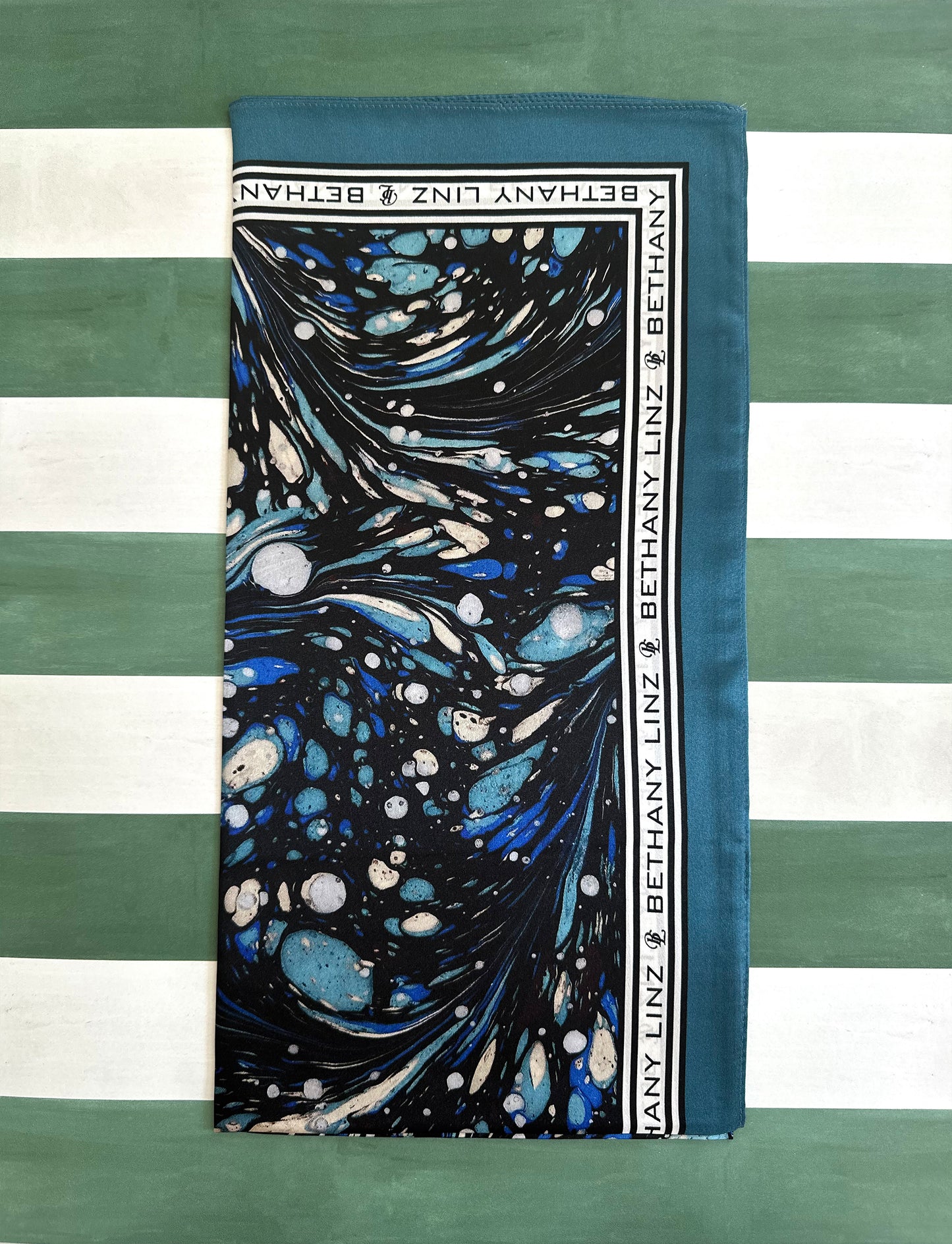 Marble Swirls Silk Scarf LOW IN STOCK
